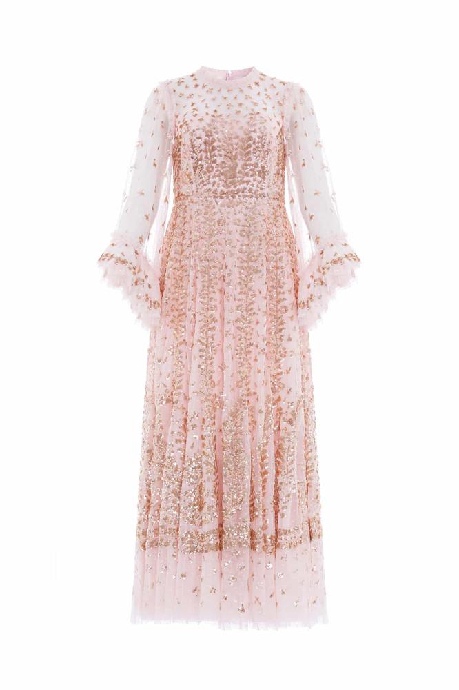 Needle & Thread CYBER SALE Fern Ankle Gown - pink