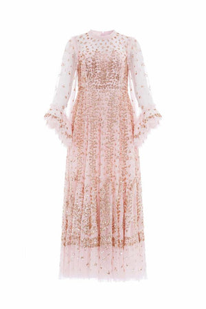 Needle & Thread CYBER SALE Fern Ankle Gown - pink