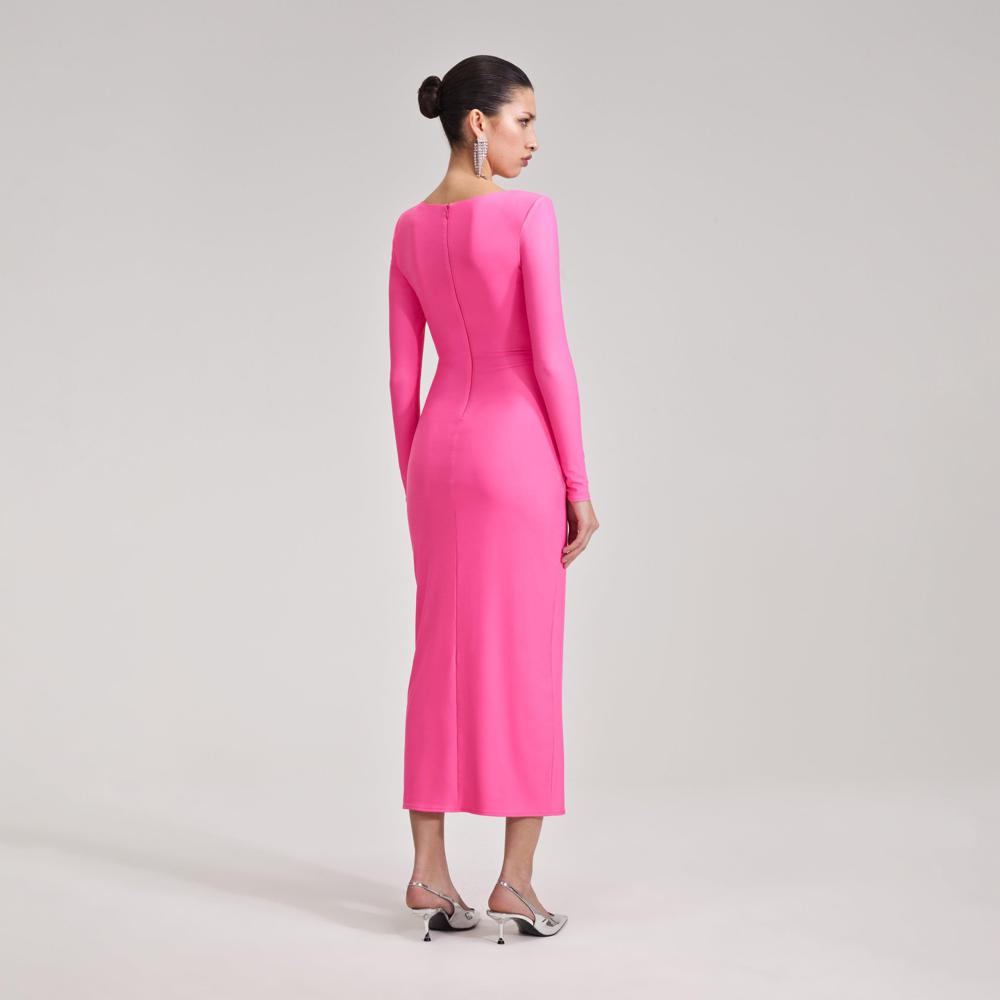 SELF PORTRAIT BLACK FRIDAY SALE Pink Jersey Midi Dress