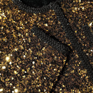 SELF PORTRAIT BLACK FRIDAY SALE Gold Sequin Cropped Jacket