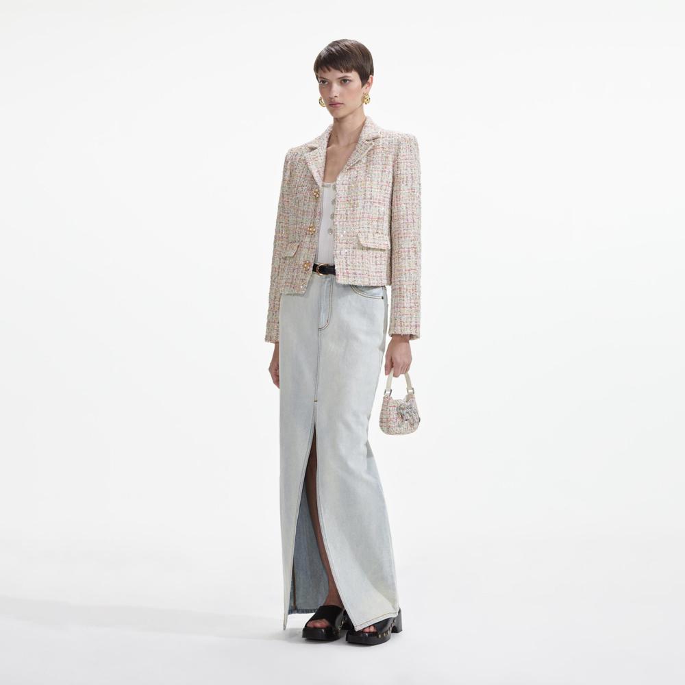 SELF PORTRAIT SS24 Pastel Boucle Jacket