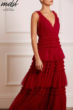 Needle & Thread CHRISTMAS SALE Candice Gown - red