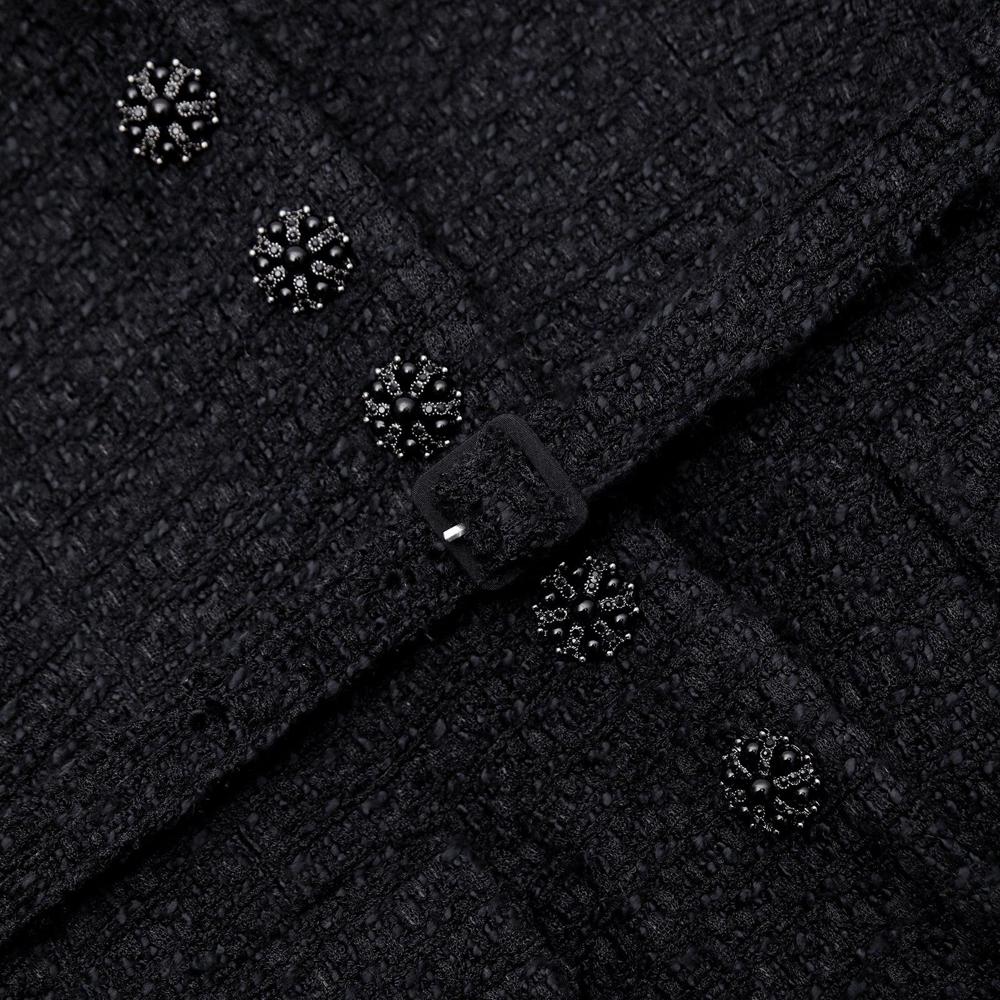 SELF PORTRAIT BLACK FRIDAY SALE Black Boucle Chiffon Midi Dress