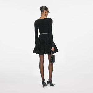 SP VIP PRICE Black Chenille Knit Dress