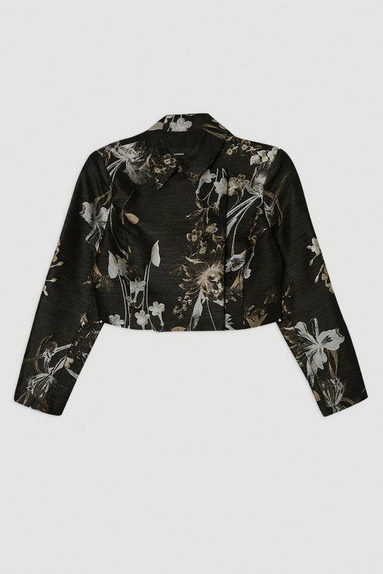 Karen Millen UK SALE Floral Jacquard Tailored Jacket