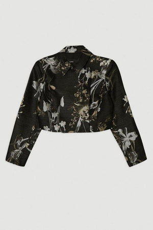 Karen Millen UK SALE Floral Jacquard Tailored Jacket