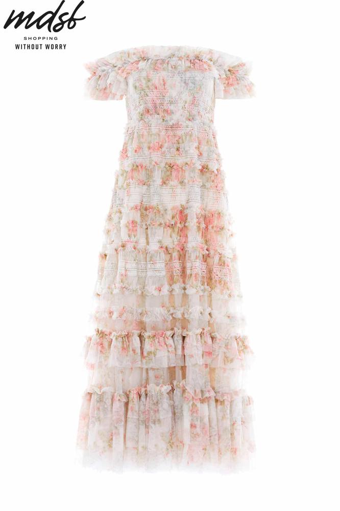 Needle & Thread PO and SALE Madame Rose Elodie Off-Shoulder Ankle Gown