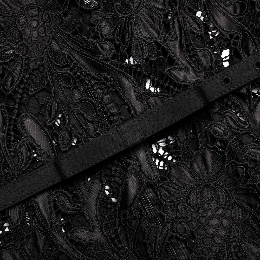 SP VIP PRICE Black Guipure Lace Midi Dress