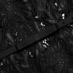 SP VIP PRICE Black Guipure Lace Midi Dress