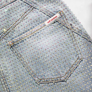 SELF PORTRAIT BLACK FRIDAY SALE Blue Rhinestone Denim Jeans