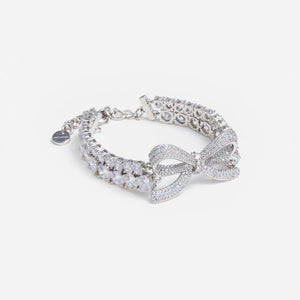 SP VIP PRICE Crystal Bow Double Tennis Bracelet