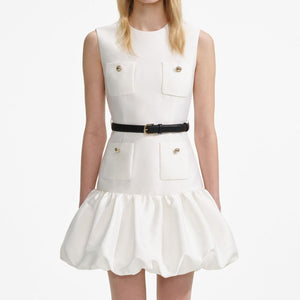 SP VIP PRICE Cream Taffeta Mini Dress