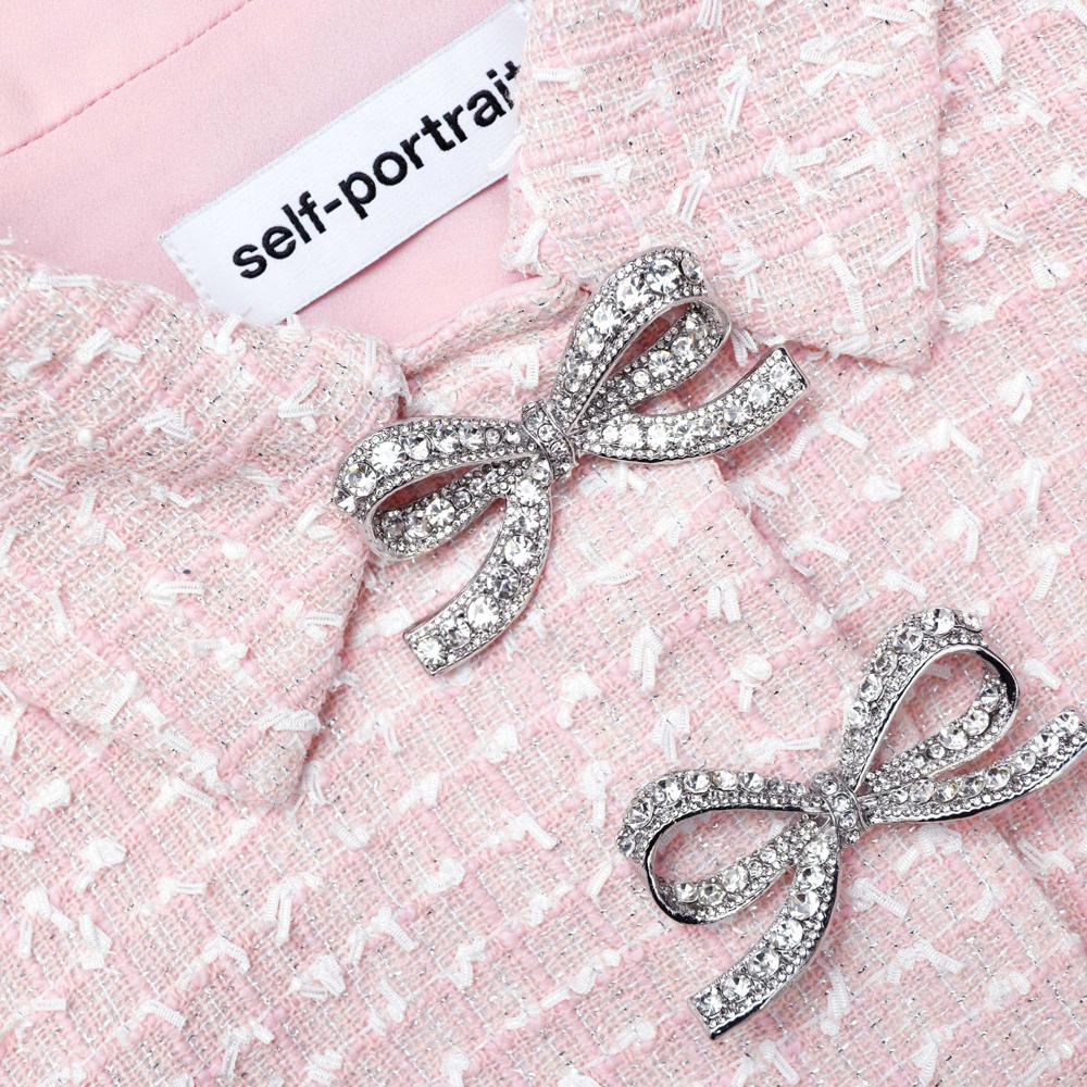 SP VIP PRICE Pink Boucle Midi Dress