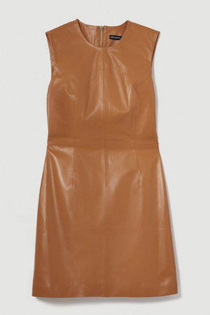 Karen Millen UK SALE Lydia Millen Leather Sleeveless Mini Dress