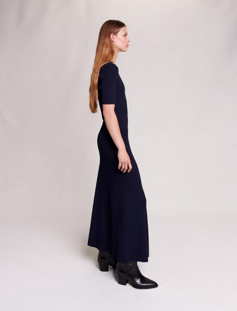 Maje UK END OF YEAR SALE Long cut-out knit dress