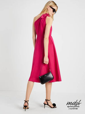 Kate Spade US Poplin One-shoulder Sabrina Dress - Rosa Plum