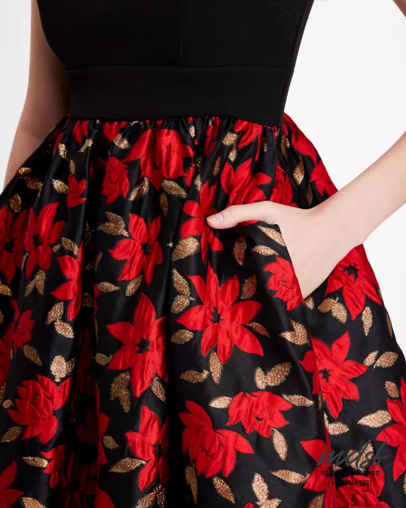 Kate Spade US Winter Blooms Brocade Dress - Black
