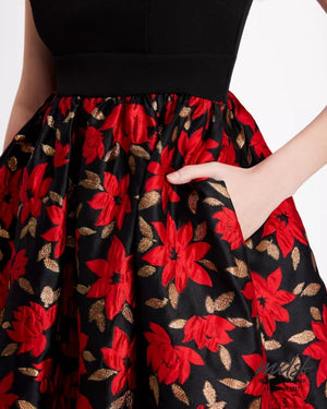 Kate Spade US Winter Blooms Brocade Dress - Black