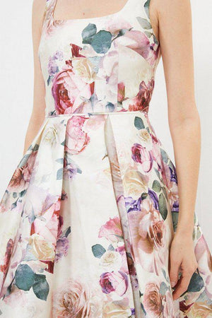Karen Millen UK SALE Romantic Floral Print Prom Woven Maxi Dress