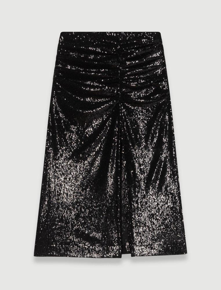 Maje UK END OF YEAR SALE Sequinned midi skirt