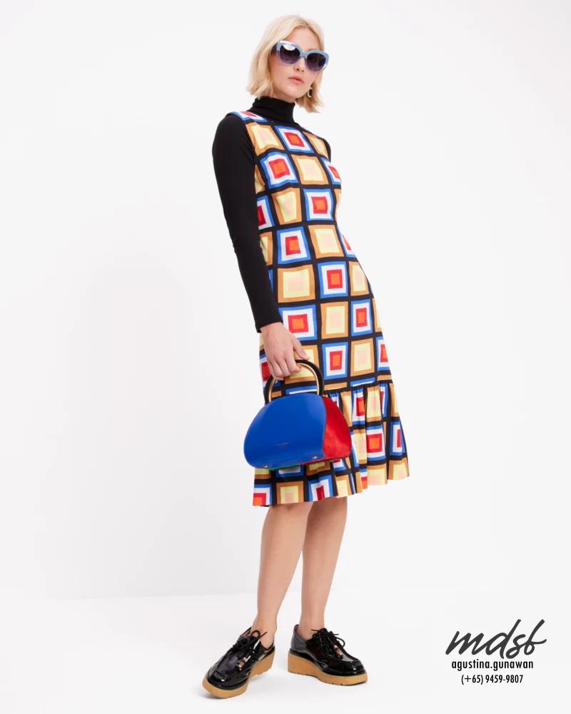 Kate Spade US Blocks Of Color Flounce Sheath Dress - Multi