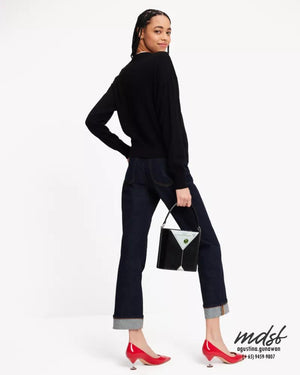 Kate Spade US Embellished Martini Glass Sweater - Black