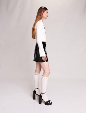 Maje UK END OF YEAR SALE Short vinyl skirt
