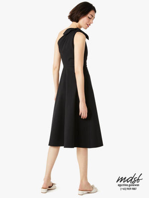 Kate Spade US Twill One-shoulder Dress - Black