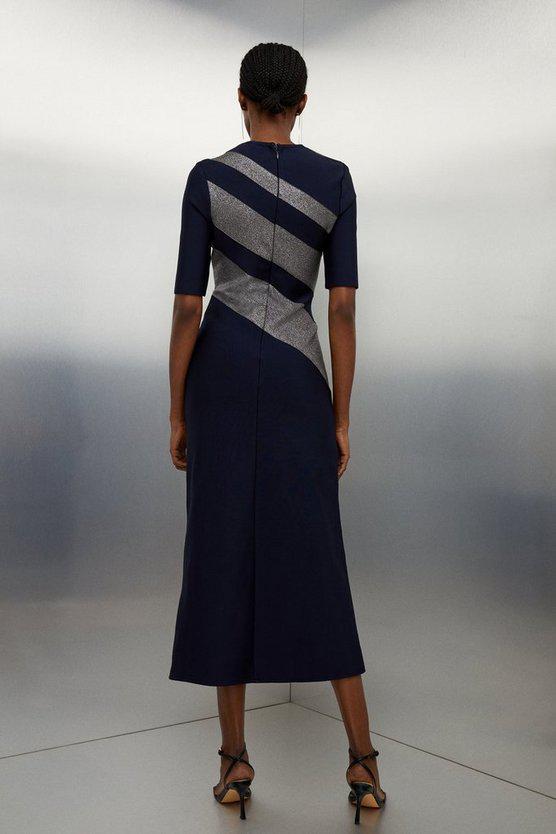 Karen Millen UK SALE Figure Form Bandage Lace Detail Knit Midaxi Dress