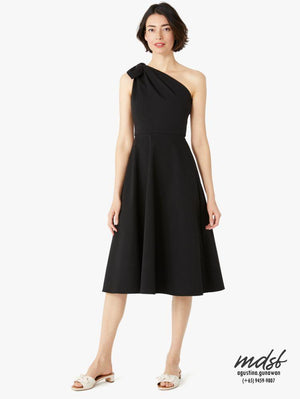 Kate Spade US Twill One-shoulder Dress - Black